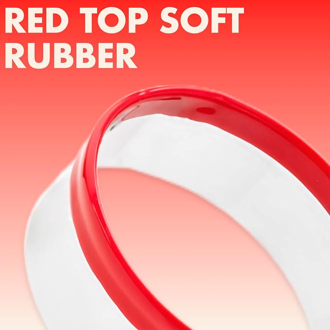 4Pcs Round Cookie Cutter Set 2", 3", 4", 5", Biscuit Cutters, Large Circle Cookie Cutters, Sandwich Cutter, Unique Design with Protective Red Top PVC