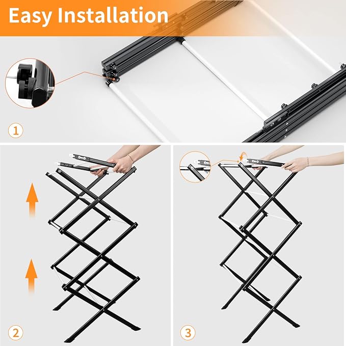 Foldable Drying Rack Clothing Clothes Drying Rack White-1pack | Collapsible Dryers for Laundry - 40" x 28.8" x 14.2", Space Saving Indoor&Outdoor