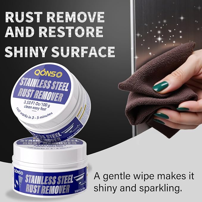 Stainless Steel Rust & Stain Remover, 3.5 oz 1PK | Helps Reduce Rust Stains, Restore Shine, Clean Appliances, Grills, Sinks, Tools, Commercial Equipment