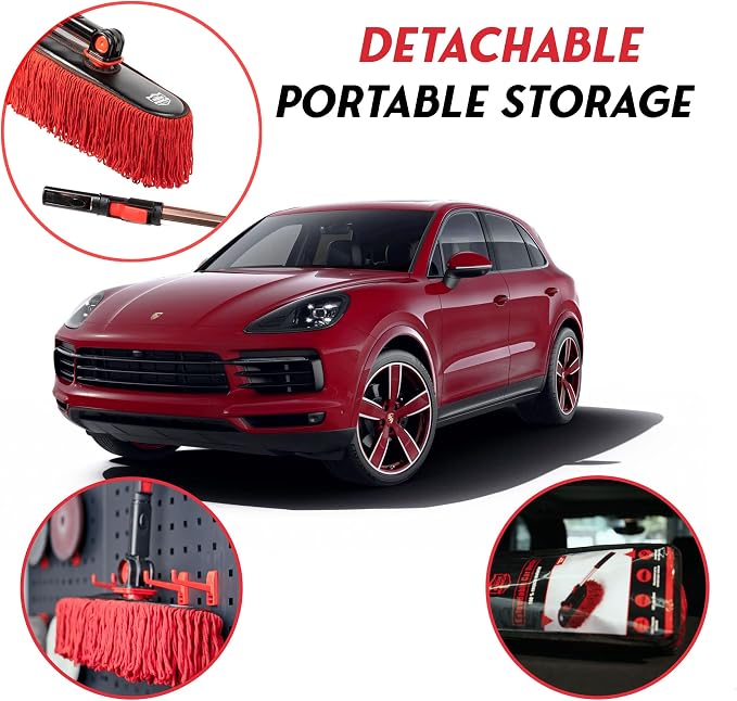 Car Duster Exterior Scratch Free,Soft Car Brush Kit for Truck,SUV,RV and Motorcycle,Wax Cotton Hair,Dusters with Extendable Handle,Duster for Cleaning,Dust Pollen Removing,No Lint