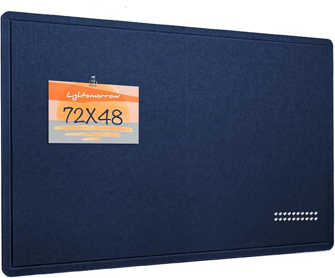 Felt Bulletin Board 72x48 inches, Decorative Pin Board for Home & Office | Cork Board Alternative for Wall with Push Pins, Display Mood Board for Photos, Notes & Reminders