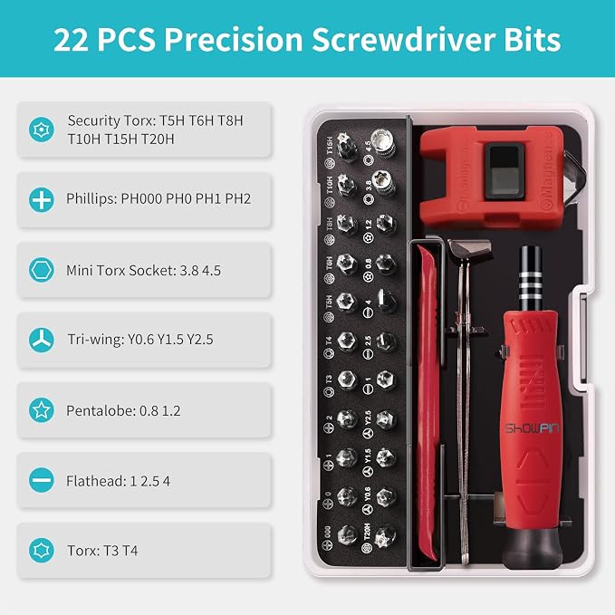 Mini Screwdriver Set for Computer PC Laptop Macbook Electronics Repair, 35PCS Small Precision Tool Kit with Torx T5 T6 T8 for Beginner IT DIY