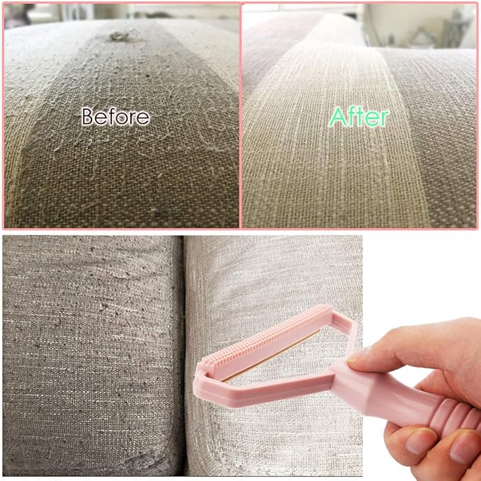 Portable Fabric Shaver, Pet Hair Remover, Manual Lint Remover, Dog Hair Remover Tool, Removing Dust from Clothing, Carpet, Furniture, Blankets, Couch Pink 1pcs
