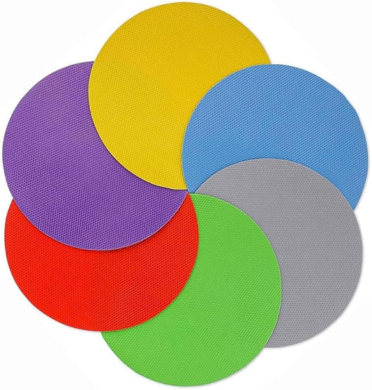6 PCS Rubber Jar Opener Bottle Gripper Non Slip Pads Multi-function Can Openers for Seniors with Arthritis Weak Hands(Round,6 PCS)