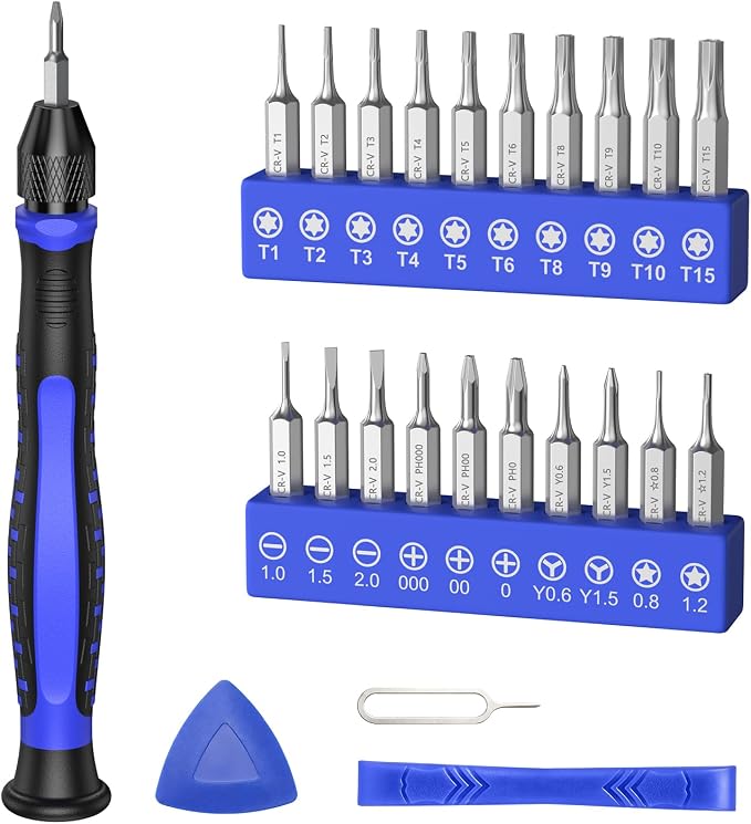 ORIA Small Precision Screwdriver Set, Mini Repair Tool Kit for Phone, PC, Computer, Laptop, Xbox, Switch, Glasses, Watch, Electronics, DIY, Pocket Repair Tools with Torx Phillips Flat and More