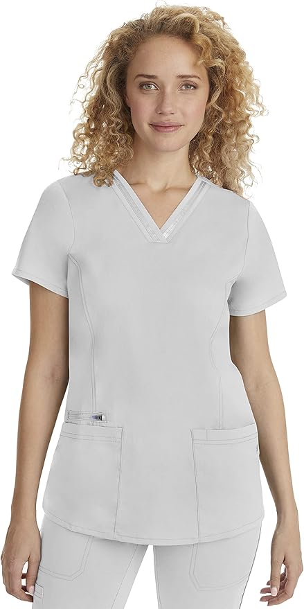 Healing Hands Purple Label Scrub Top for Women with 3 Pockets | Princess Paneling, Secure Zip Pocket, Flattering Modern Fit, Organized Storage, Professional Workwear, Easy Care Fabric