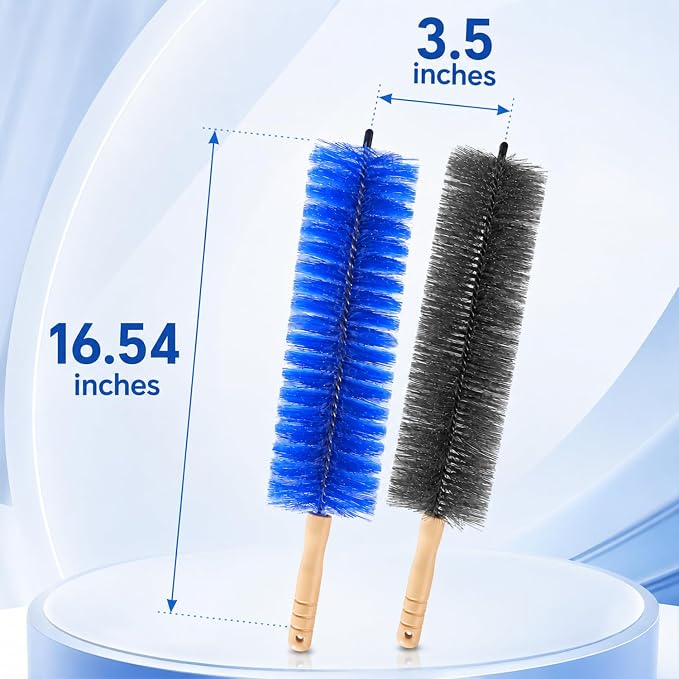 Fan Cleaning Brush,Fan Brush Cobweb Duster Microfiber Duster,Bendable Microfiber Head,Fan Cleaner Brush Reusable Dust Remover Washable ldeal for Electric Fans Air Conditioning,Curtain(Mixed 2Pcs)