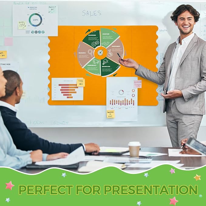 Mooliwe 4 Pack 24" X 16" Trifold Poster Board Tri Fold Poster Boards Foldable Corrugated Business Presentation Display Paper Boards for Science Fair Events, School Projects, Exhibitions