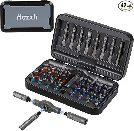 42 in 1 Magnetic Screwdriver Set, Ratcheting Screwdriver with S2 Steel Bits | Effortless T Handle, Screw Driver Tool Kit for Furniture, Tight Spaces, Electronics - Ideal Gift for Men, Women & DIYers
