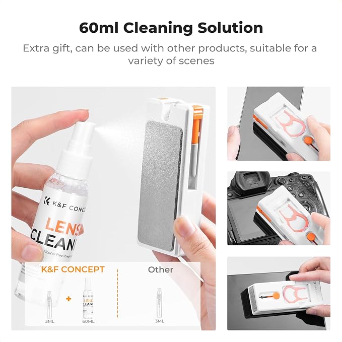 K&F CONCEPT Newly Upgraded 11-in-1 Keyboard Cleaning Kit，Multi-Device Tool | Remove Dirt In Crevices and Holes,Clean Oil and Fingerprints,Safe Mild Cleaner Has Anti-Stain Power,Protects Coatings,MM01