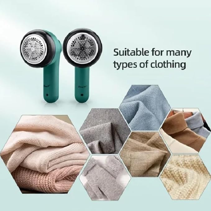 USB Rechargeable Fabric Shaver, Electric Lint Remover, Sweater Cordless Clothes Defuzzer, Portable Pills Trimmer for Clothes, Furniture (White)