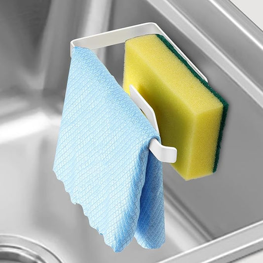 GAViA Sponge Holder for Kitchen Sink with Adhesive Hook, in-Sink Sponge Holder, Wall Hanging Sink Caddy Organizer Rack - Sponge, Dish Cloth, Brush - 304 Stainless Steel