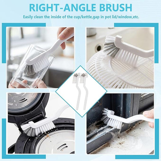 15PCS Cleaning Brush Cleaning Supplies, Hard Bristle Crevice Cleaning Brush Grout Brush for Bathroom, Kitchen, Window Sill, Tile Corners & Household Deep Cleaning
