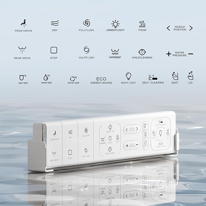 Smart Toilet with Bidet Built-in,One Piece Toilet with Foam Shield,Auto Open/Close Lid,Heated Seat,Warm Water Sprayer & Dryer,Adjustable Night Light,Auto Flush