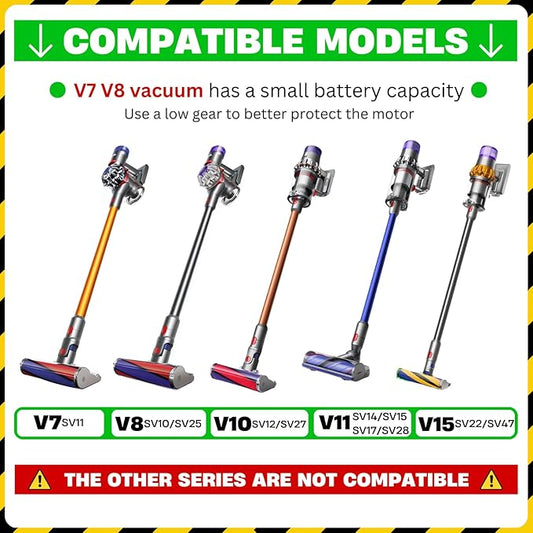 for Dyson V7 V8 V10 V11 V15 Vacuum Head Replacement Part with Upgrade Anti-Tangle & Power Suction- Motorized Brush Head Vacuum Attachment for Hard Floors, Wood Floors & Low/Medium Carpets