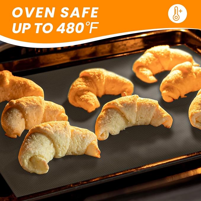 Silicone Baking Mat Roll, Non Stick Heat Resistant Silicone Baking Mats, Pastry Mat, No Slip Reusable Freeze Dryer Mat, Countertop Protector Mat, Cut to size fit different Sharp Oven Pans Dishes Tins