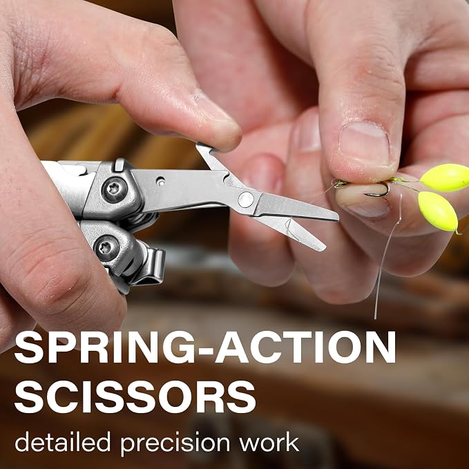 Pro-Grade 21-in-1 Multitool with Pliers & Tungsten Carbide Cutters | Spring-Assisted Scissors, Window Breaker, Serrated Blade – Heavy-Duty EDC for Emergency, Hunting, Fishing, DIY, Satin Finish