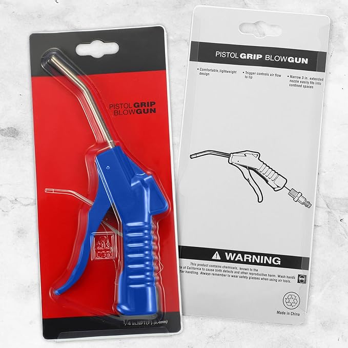 Honoson Air Nozzle Blower Gun Pistol Grip Air Blow Tool Compressor Accessories for Industrial Household Mechanics(Dark Blue,8 Pcs)