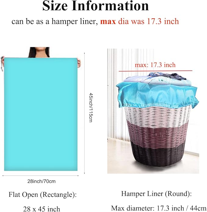 OTraki Extra Large Laundry Bag 2 Pack Laundry Basket Laundry Hamper Liner Dirty Clothes Bag 45x28 Inch Heavy Duty Laundry Bag XL Big Drawstring bag for Home Dorm Drying Do Not Exceed 176℉ Blue | Laundry Basket Laundry Hamper Liner Dirty Clothes Bag XL ...
