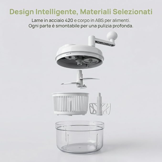 Manual Food Chopper - Vegetable Manual Quick Chopper, Easy-Clean Food Dicer, Suitable for Vegetables, Meat, Fruit, Nuts, Herbs, Onions, Salsa, and More - Multi-Function Manual Food Processor
