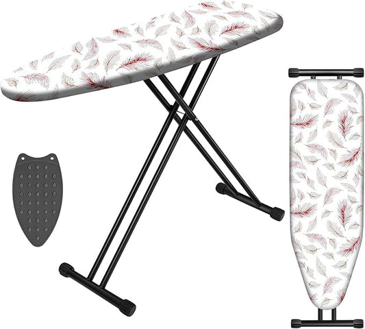 Ironing Board, Compact Ironing Board 13x43 Ironing Area with Extra Thick Height Adjustable Ironing Boards, Stable Structure, Lightweight and Durable,Heat-Resistant Silicone Pad Iron Rest