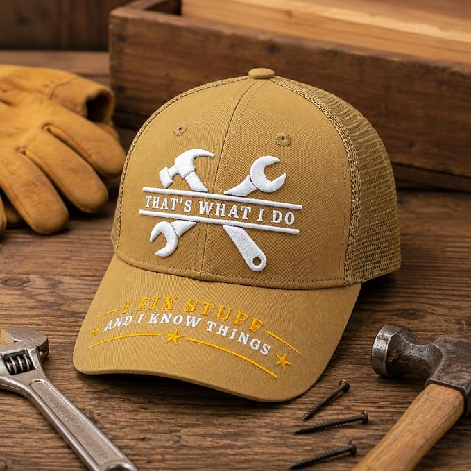 I Fix Stuff Funny Dad Hat,Gifts for Men Who Have Everything,Fathers Day Birthday Gift for Dad OR Husband