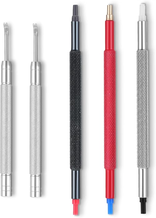 5 Pcs Watch Hands Repair Tool Kit, Stainless Steel Watch Hand Setting Tool, Pusher Set, Pointer Adjustment Tool
