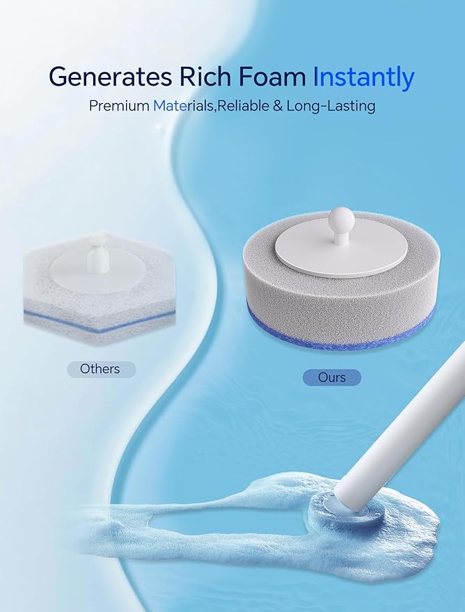 Disposable Toilet Brush Wand, Wall Mounted Toilet Cleaner Kit with Holder, for Bathroom Cleaning (Toilet Brush + 18 Brush Heads)