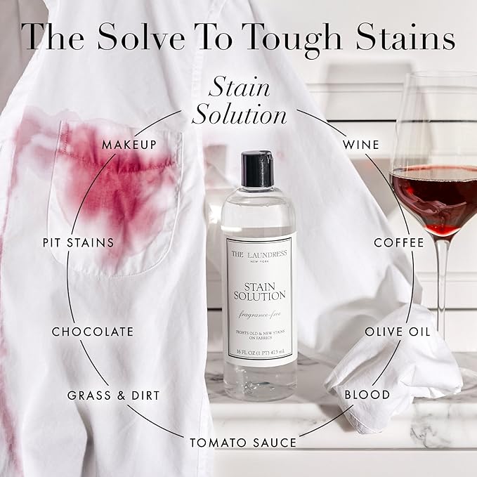 The Laundress New York Stain Solution, 16 Fl Oz Stain Remover for Clothes (Pack of 2)