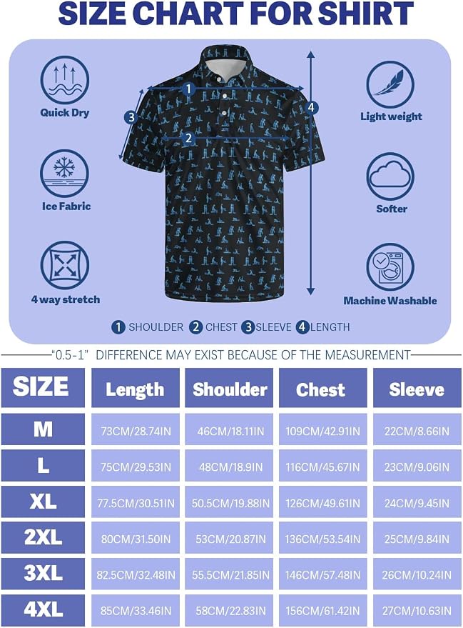 Polo Shirts for Men Moisture Wicking Mens Polo Shirts Patriotic Shirts for Men