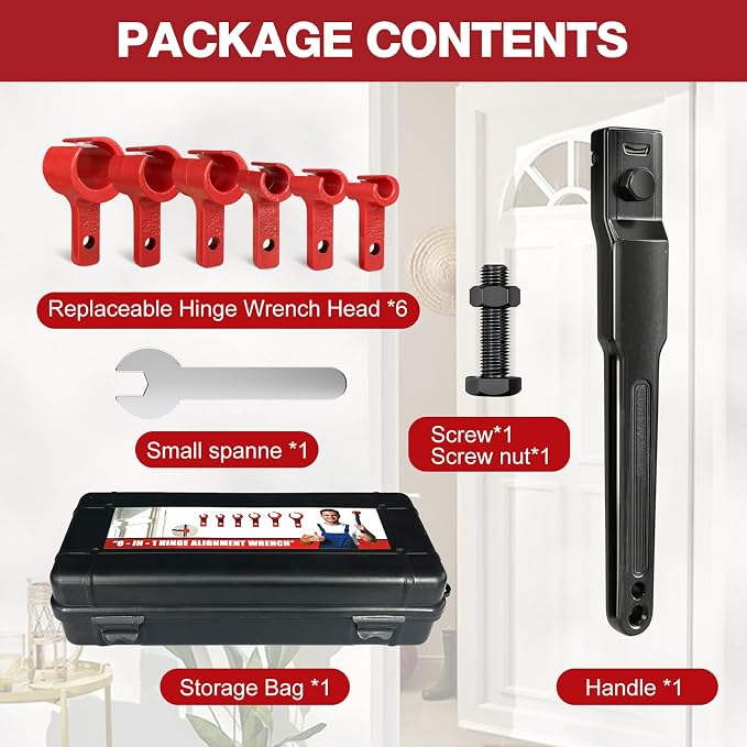 Vdsfand 6 IN 1 Door Hinge Adjustment Tool Kit Door Gap Adjustment Tool for Precise Hinge Gap Adjustment Upgraded Door Hinge Tool for Installation and Repair of Residential and Commercial