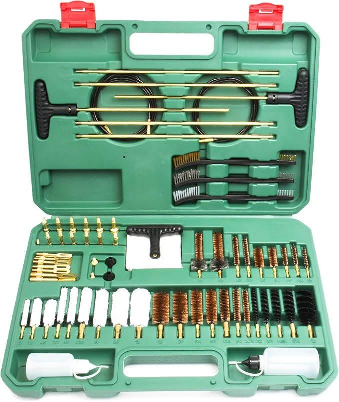 Universal Cleaning Kit for All Guns - Brushes for Pistol, Handgun, Shotgun, Rifle - Elite Brass Rods and Accessories for Men