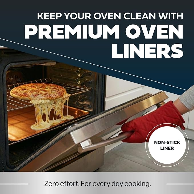 Cooks Innovations Non-Stick Oven Protector Mat - 1 Pack Heavy Duty Nonstick Oven Rack Liners to Protect Convection, Electric, Gas, & Microwave Ovens - BPA & PFOA Free Heat Resistant Baking Mat