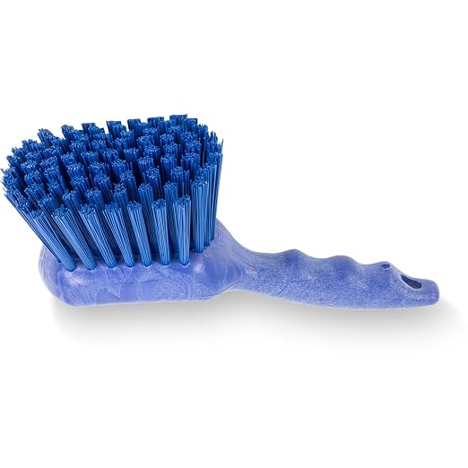 SPARTA 40541EC14 Plastic Scrub Brush, Utility Brush, Kitchen Brush With Hanging Hole For Cleaning, 8 Inches, Blue - (Pack of 1)