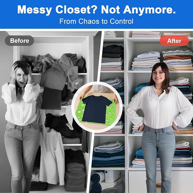 BoxLegend V5 Shirt Folding Board Tshirt Clothes Folder Green | Laundry Folder,For Adults and Kids,Durable,For Closet Organizer,Laundry Sorter and Liner