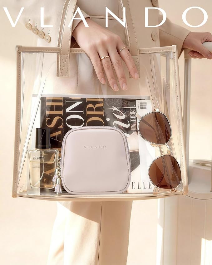 VLANDO 2-Layer Travel Jewelry Organizer for Rings,Earrings,Necklaces | Soft Velvet-Lined Storage with Divided Sections,Giftable Organizer for Summer Trips,Bridesmaids,Daily Use, Apricot Pink