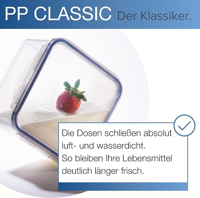 LOCK & LOCK Easy Essentials Food Lids/Pantry Storage/Airtight Containers, BPA Free, Rectangle - 8 Cup - for Cookies, Clear(Pack of 2)