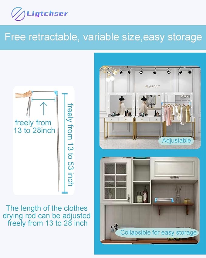 Ligtchser Portable Travel Garment Rack,Collapsible Mini Clothing Rack | Portable, Easy to Store,with Small Space Occupation,This Folding Clothing Rack is Suitable for Travel and Dance.