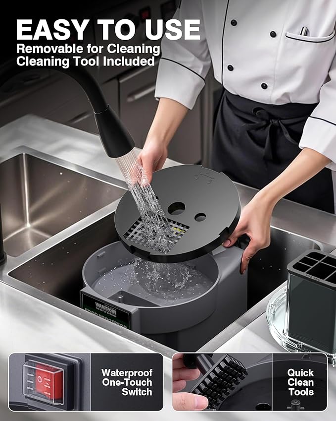 WantJoin 5 in 1 Electric Vegetable Chopper - Multifunctional Commercial Food Processor with Stainless Steel Blades for Slicing(2.5mm), Dicing(8/12mm), Chopping(2.5mm), Shredding