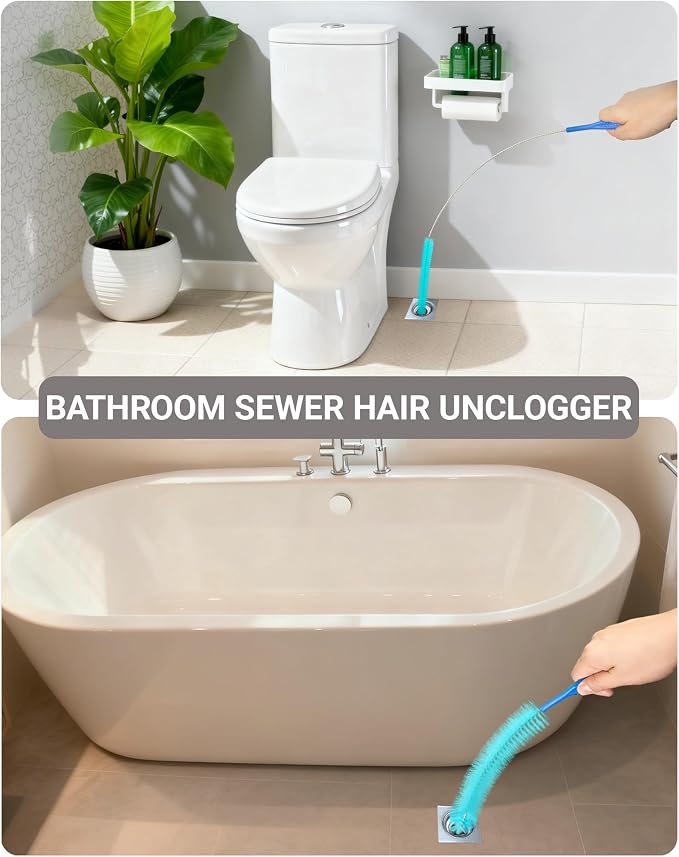 5 Pack Dryer Vent Cleaner Dryer Lint Brush Set Lint Remover, 30inch Flexible Tube Brush,Drain Brush,Long Pipe Snake for Sink, Flexible Pipe Cleaner Brush for Hair,Food & Clog Removal,Cleaner Tool Set