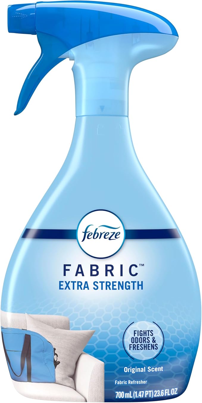 Febreze Fabric Spray Air Freshener, Odor-Fighting Fabric Refresher, Sneaker Balls Alternative, Couch Cleaner, Linen Spray, Multi-Use, Extra Strength Scent, 23.6 fl oz