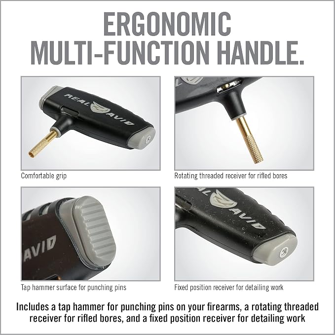 Real Avid PRO Handgun Cleaning Kit – Multi-Caliber Pistol Cleaning Kit for .22, 9mm, .357, .38, .40, .44 & .45 – Brass Rod, Bore Brushes, Jags, Patches & Crush-Proof Range Case