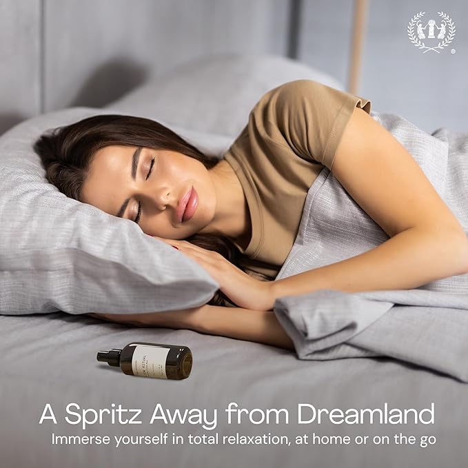 Muse Apothecary Pillow Ritual - Aromatic, Calming and Relaxing Pillow Mist, Linen and Fabric Spray - Infused with Natural Aromatherapy Essential Oils - 4 oz, Tonka Bean + Amber + Warm Cedarwood