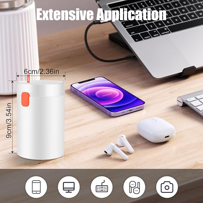 VICHYIE 20 in 1 Multifunctional Cleaner Kit for Electronic Devices (White) | Keyboard Cleaning Brush, Headphones Cleaner Kit for AirPods, Multi-Tool for Cleaning Laptop, Earbuds, Camera, Cellphones