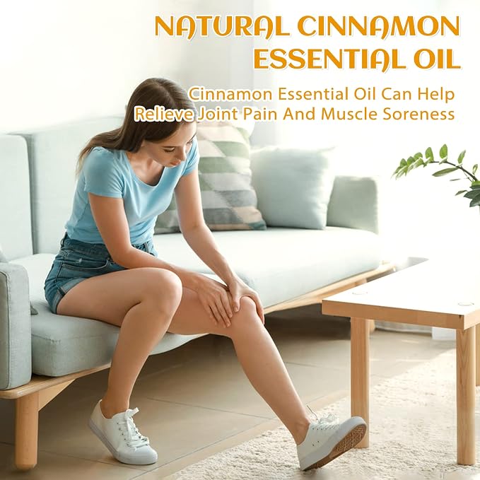 EVOKE OCCU Cinnamon Essential Oil for Diffuser, Spray & Skin Care | Brings Long-Lasting Warm Aroma, Relaxing Spirit Uplift, Versatile Holiday DIY & Household Cleansing -118ml /4 fl oz