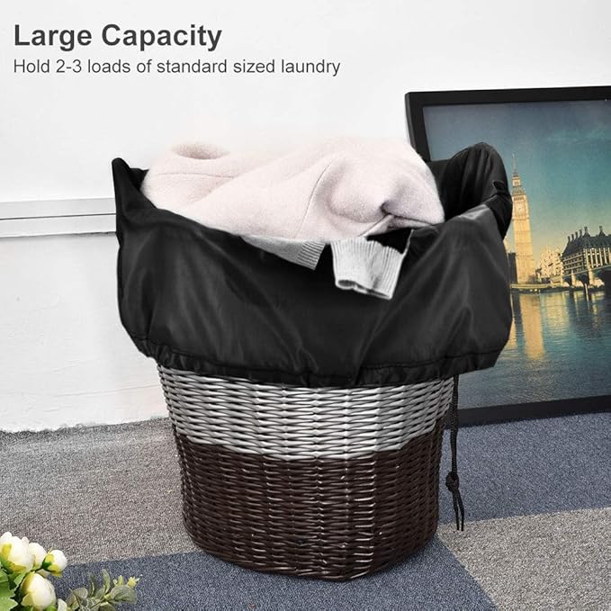 2 Pack Heavy Duty Large Laundry Bag 28x45 inch Extra Hamper Bag Dirty Clothes Organizer Drawstring Cloth Laundry Bag for Travel Camp Home College Dorm Drying Do Not Exceed 176℉ Black | Dirty Clothes Organizer Drawstring Cloth Laundry Bag for Travel Cam...