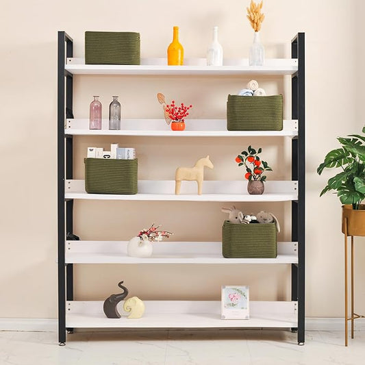 ICERZCZ Storage Basket for Shelves, Small Baskets for Organizing, Woven Cotton Rope Baskets for Storage, Book Basket, Decorative Shelf Basket, 12.5"Lx9.1''Wx7.9''H (4 Packs) Green