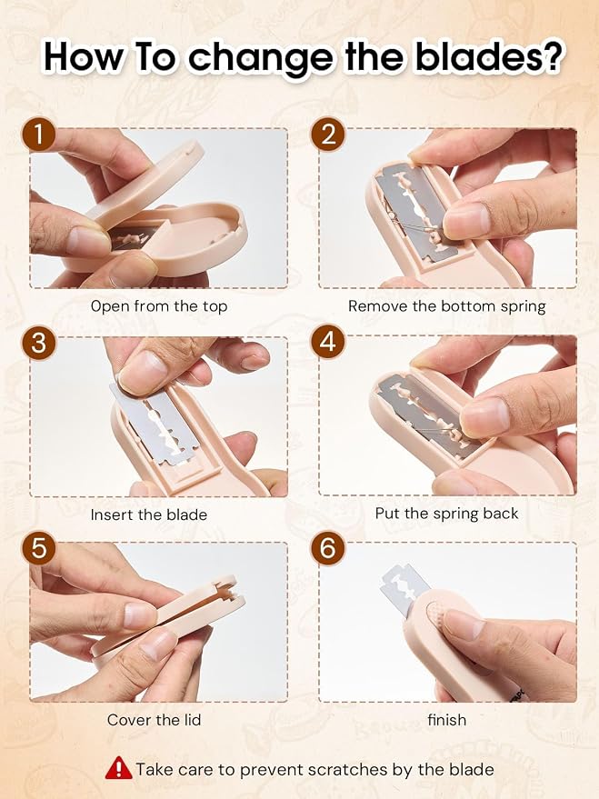 Bread Lame, Extractable & Magnetic Bread Lame Dough Scoring Tool - Professional Sourdough Scoring Tool - Sourdough Bread Baking & Bread Scoring Tool - Scoring Patterns Booklet & 5 Razor Blades