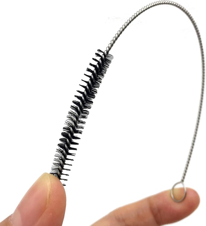 10 Piece Stainless Steel Straw Cleaning Brush Set - Durable Nylon Bristles - Multi-Size for Reusable Straws, Sippy Cups, and Narrow Neck Containers