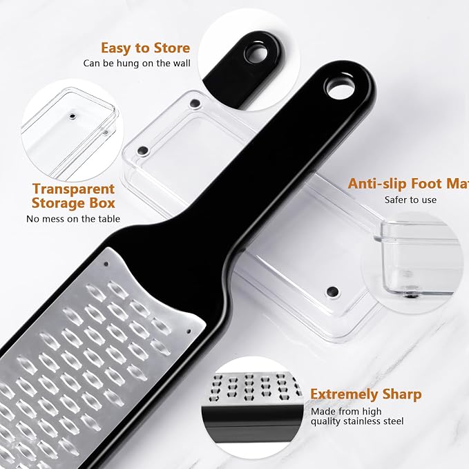 LHS Cheese Zester Ribbon Blade for Hard Cheese, Apple, Carrot, Zucchini and Chocolate, Stainless Steel Kitchen Tool Zester